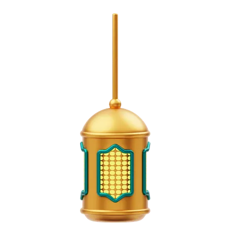 Golden Ramadan Lantern Ornament Decoration  3D Icon