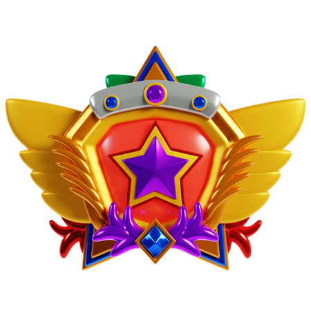 Golden Rank Badges Frame  3D Icon