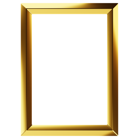Golden rectangle frame  3D Icon