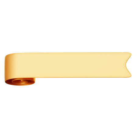 Golden Ribbon Roll  3D Icon