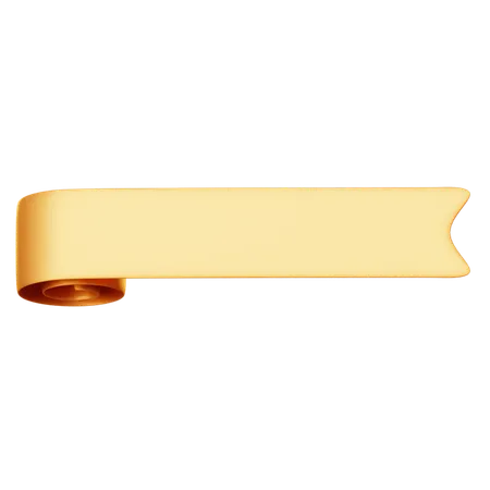 Golden Ribbon Roll  3D Icon