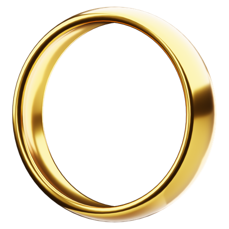 Golden ring  3D Icon