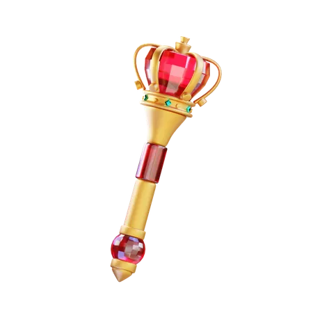 Golden Scepter  3D Icon