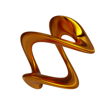 Golden Shape  3D Icon