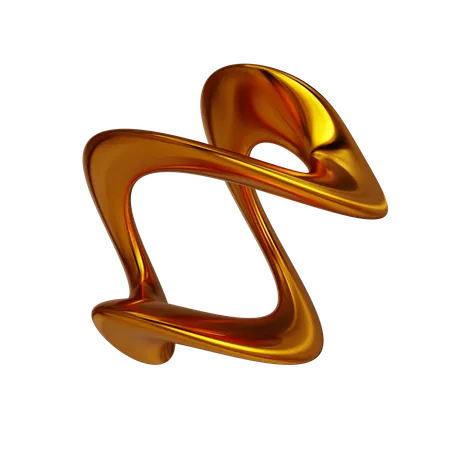 Golden Shape  3D Icon