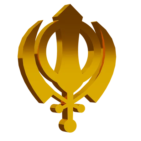 Golden Religious Symbols 3 D 3D Icon