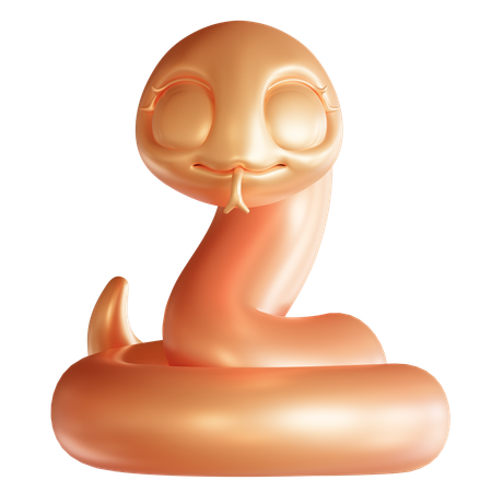 Golden Snake  3D Icon