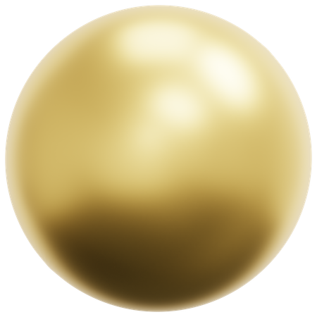 Golden Sphere  3D Icon