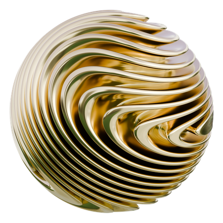 Golden Spiral Sphere  3D Icon