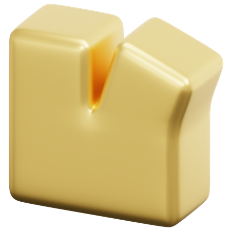 Golden Split  3D Icon