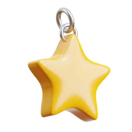 Golden star  3D Icon