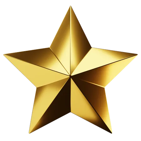 Golden Star 3 D Icon 3D Icon