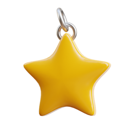 Golden star  3D Icon