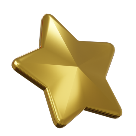 Golden Star  3D Icon