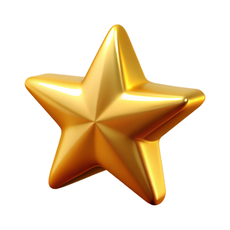 Golden Star  3D Icon