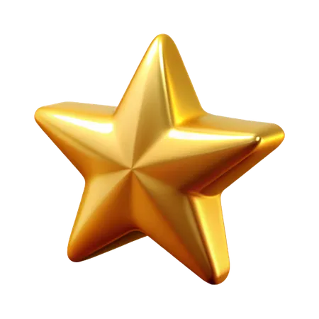 Golden Star  3D Icon