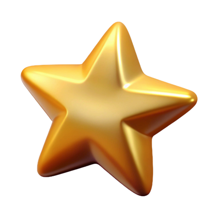 Golden Star  3D Icon