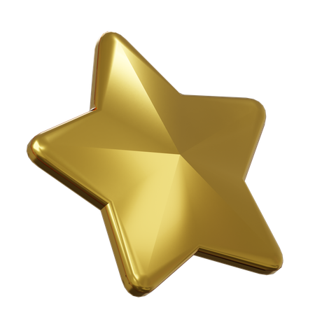Golden Star 3D Icon