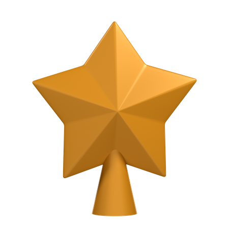 Golden Star  3D Icon