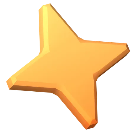 Golden Star Badge  3D Icon