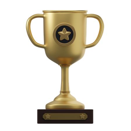 Golden Star Trophy  3D Icon