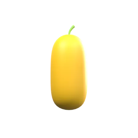 Golden Suri Cucumber  3D Icon