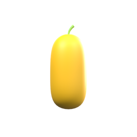 Golden Suri Cucumber  3D Icon