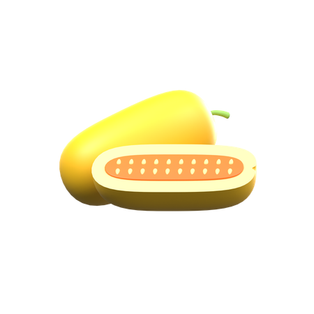 Golden Suri Cucumber Slices  3D Icon