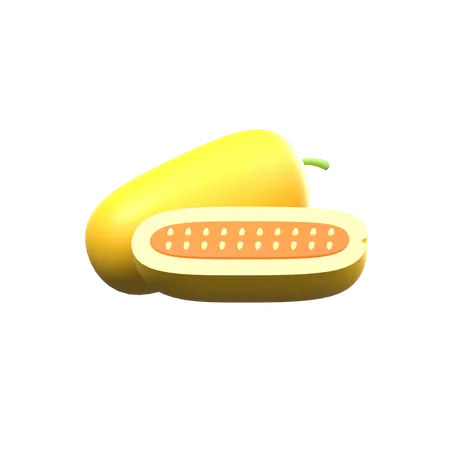 Golden Suri Cucumber Slices  3D Icon