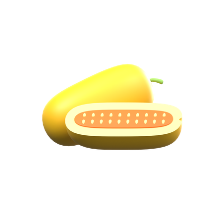 Golden Suri Cucumber Slices  3D Icon