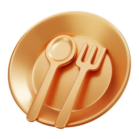 Golden Tableware  3D Icon