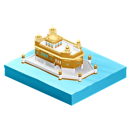 Golden Temple Amritsar  3D Icon