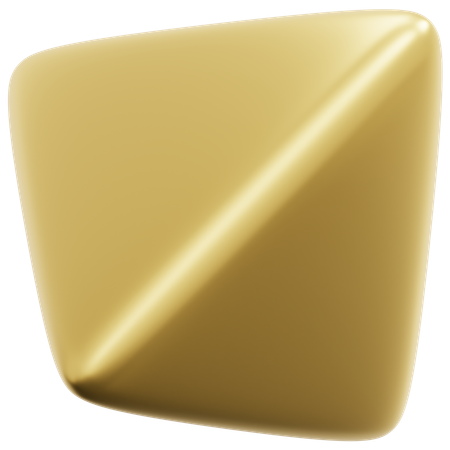 Golden Tetrahedron  3D Icon