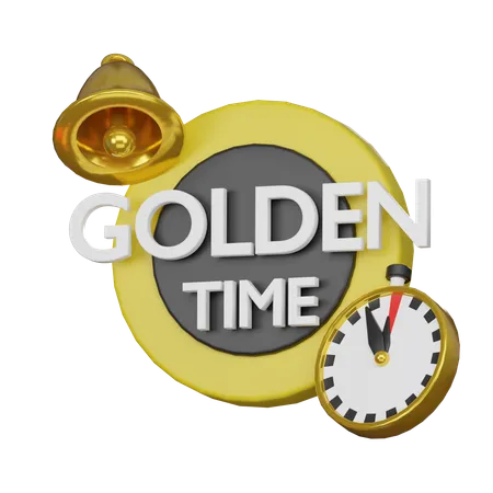 Golden Time 3 D Icon 3D Icon