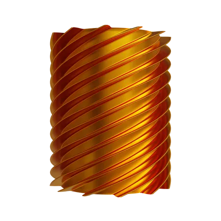 Goldener Tornado  3D Icon