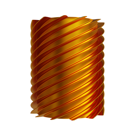 Golden Tornado  3D Icon