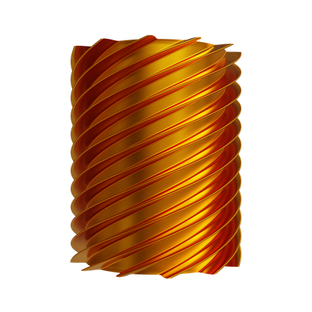 Golden Tornado  3D Icon