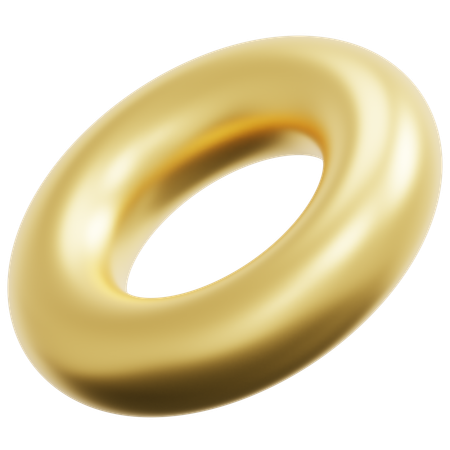Golden Torus  3D Icon