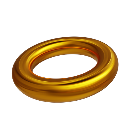 Golden Torus  3D Icon