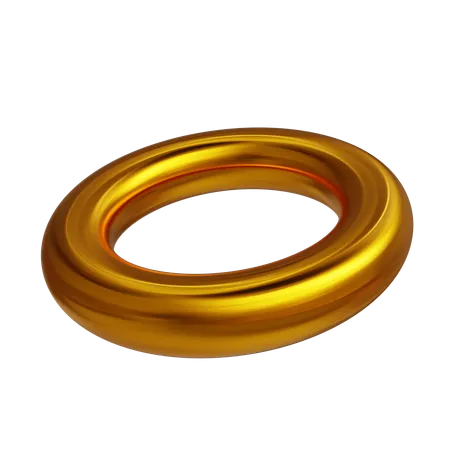 Golden Torus  3D Icon