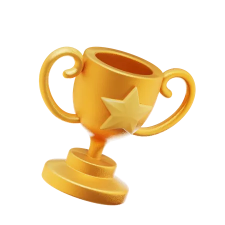 Golden Trophy  3D Icon