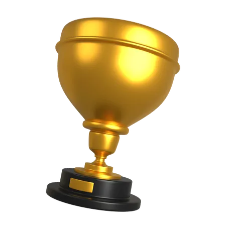 Golden Trophy  3D Illustration