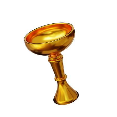 Golden Trophy  3D Illustration