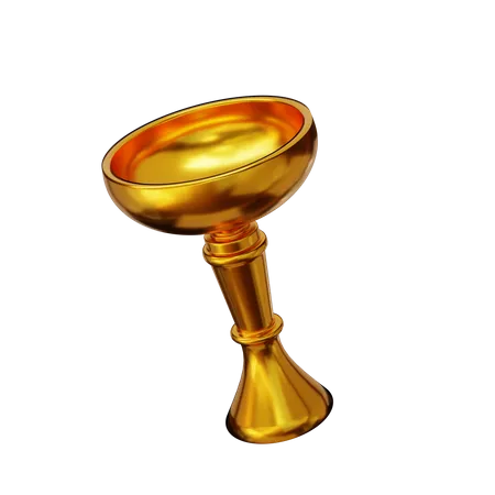 Golden Trophy  3D Illustration