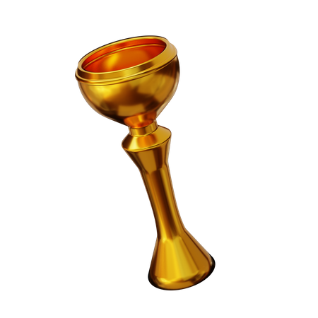 Golden Trophy  3D Illustration