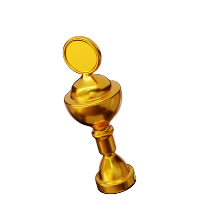 Golden Trophy  3D Illustration