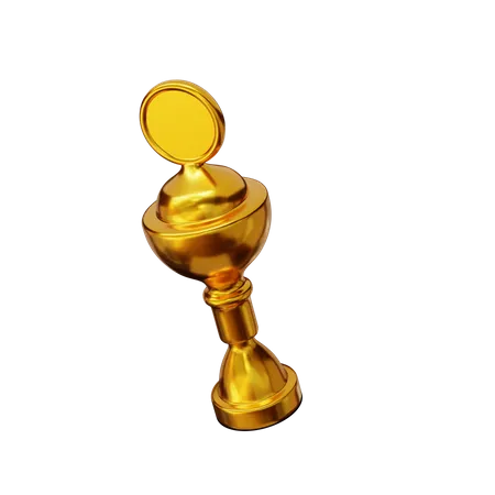 Golden Trophy  3D Illustration