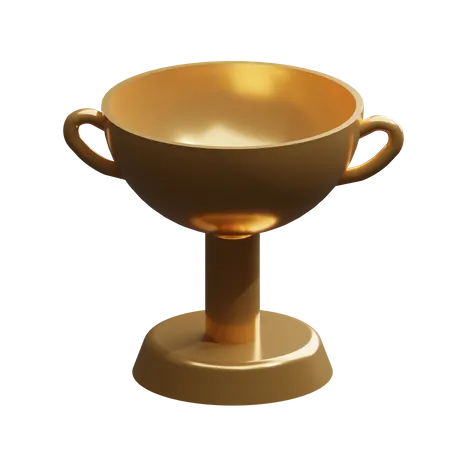 A Clean Golden Trophy For Your Project 3D Illustration