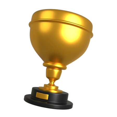 Golden Trophy 3D Illustration