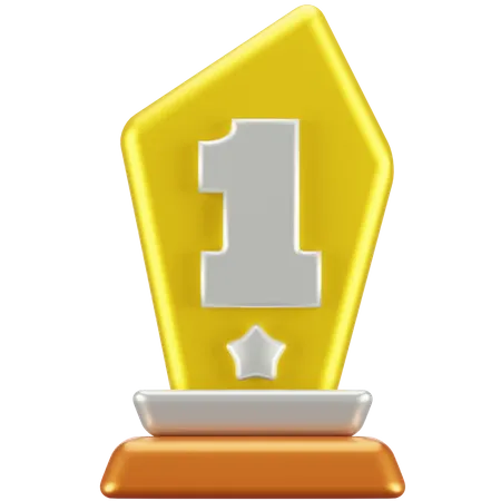 Golden Trophy  3D Icon